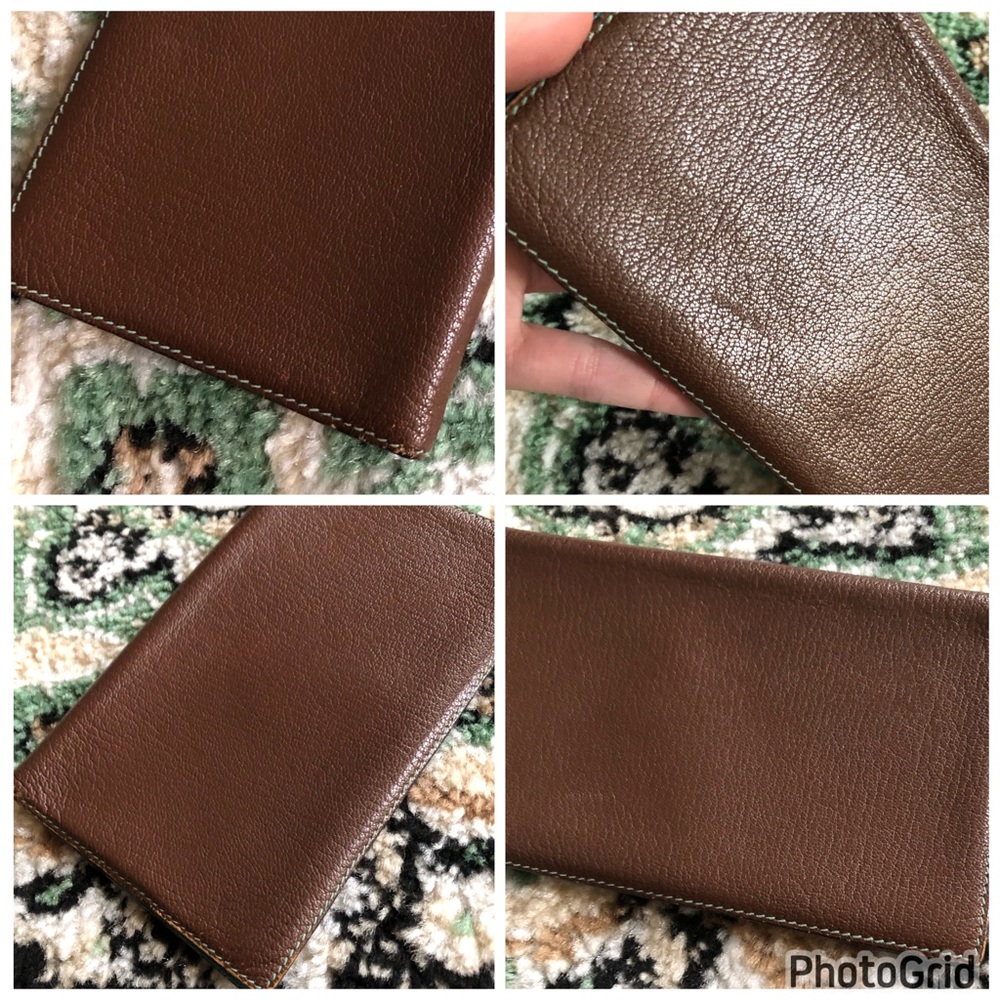 Hermès AUTHENTIC Vision Simple Leather Agenda Notebook Cover Dark Brown Blue - Picture 6 of 16